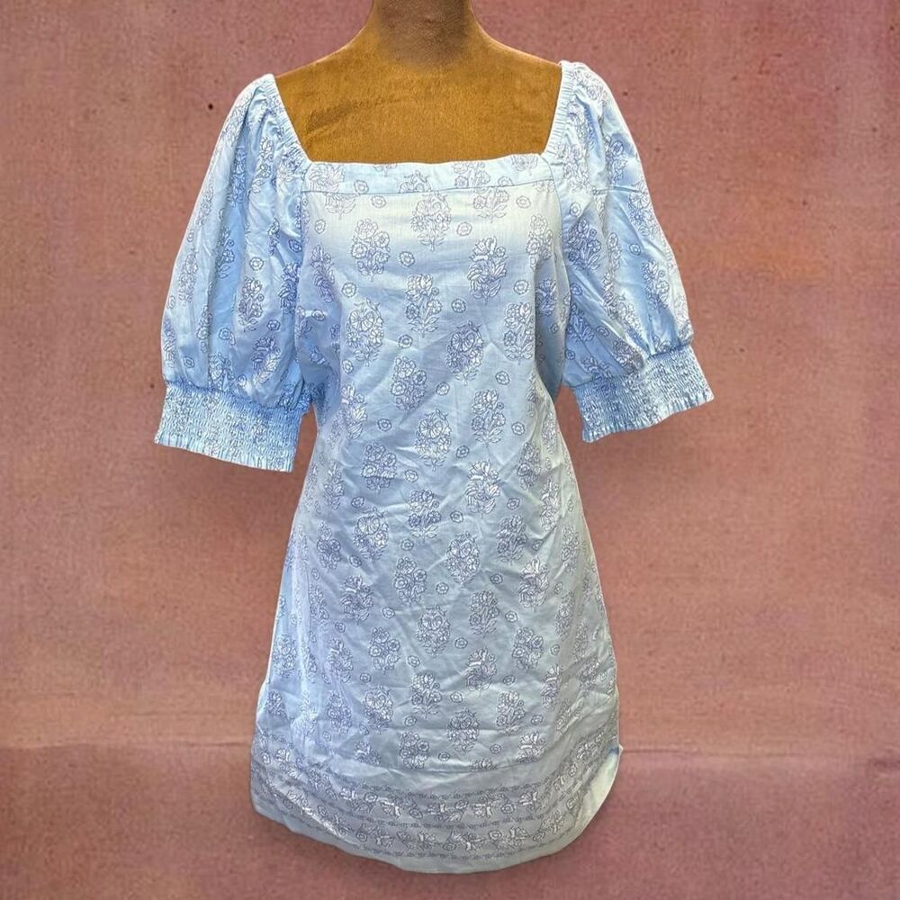 Boho Cottage 100% Cotton Block Print Sundress Mini Dress